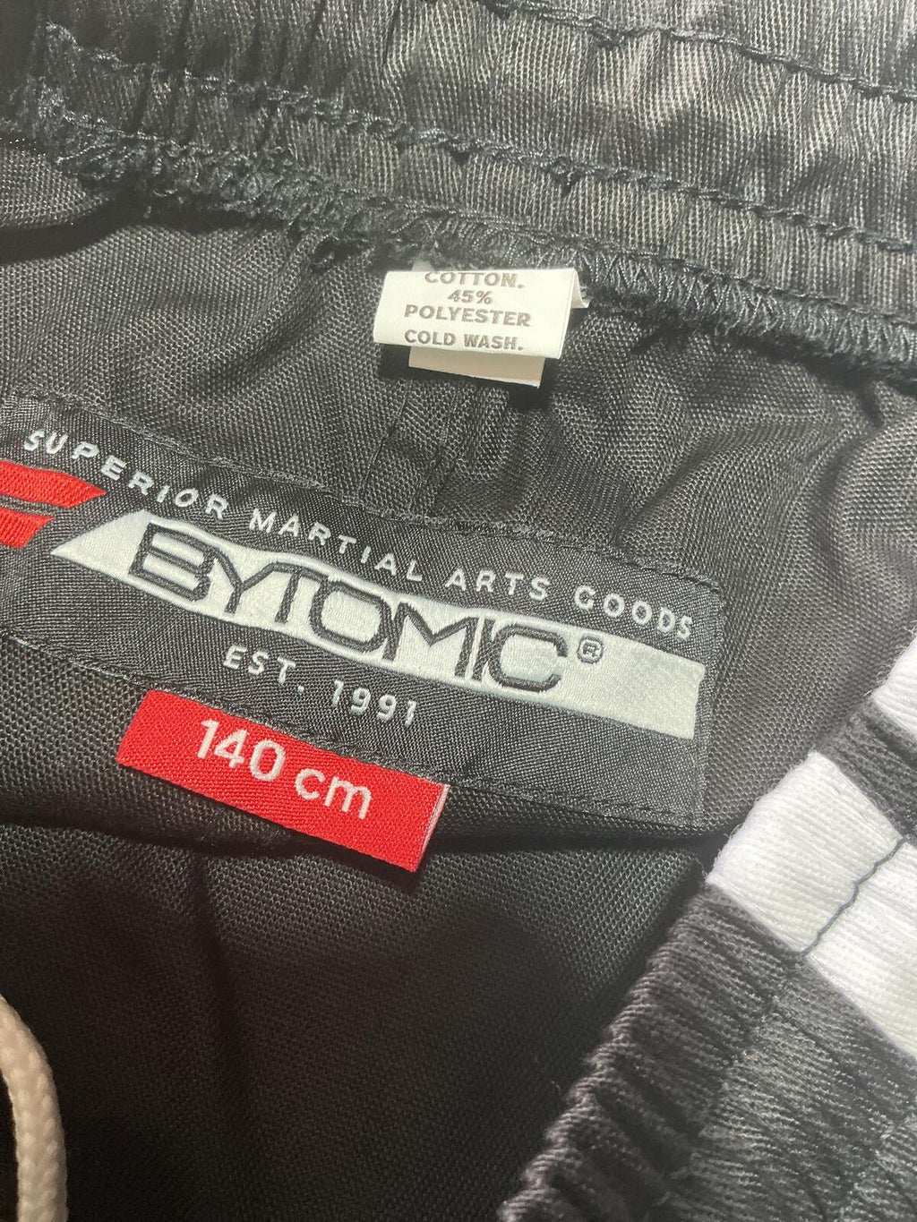 Bytomic Double Stripe Contact Pants Black/White Size 1/140 Kids