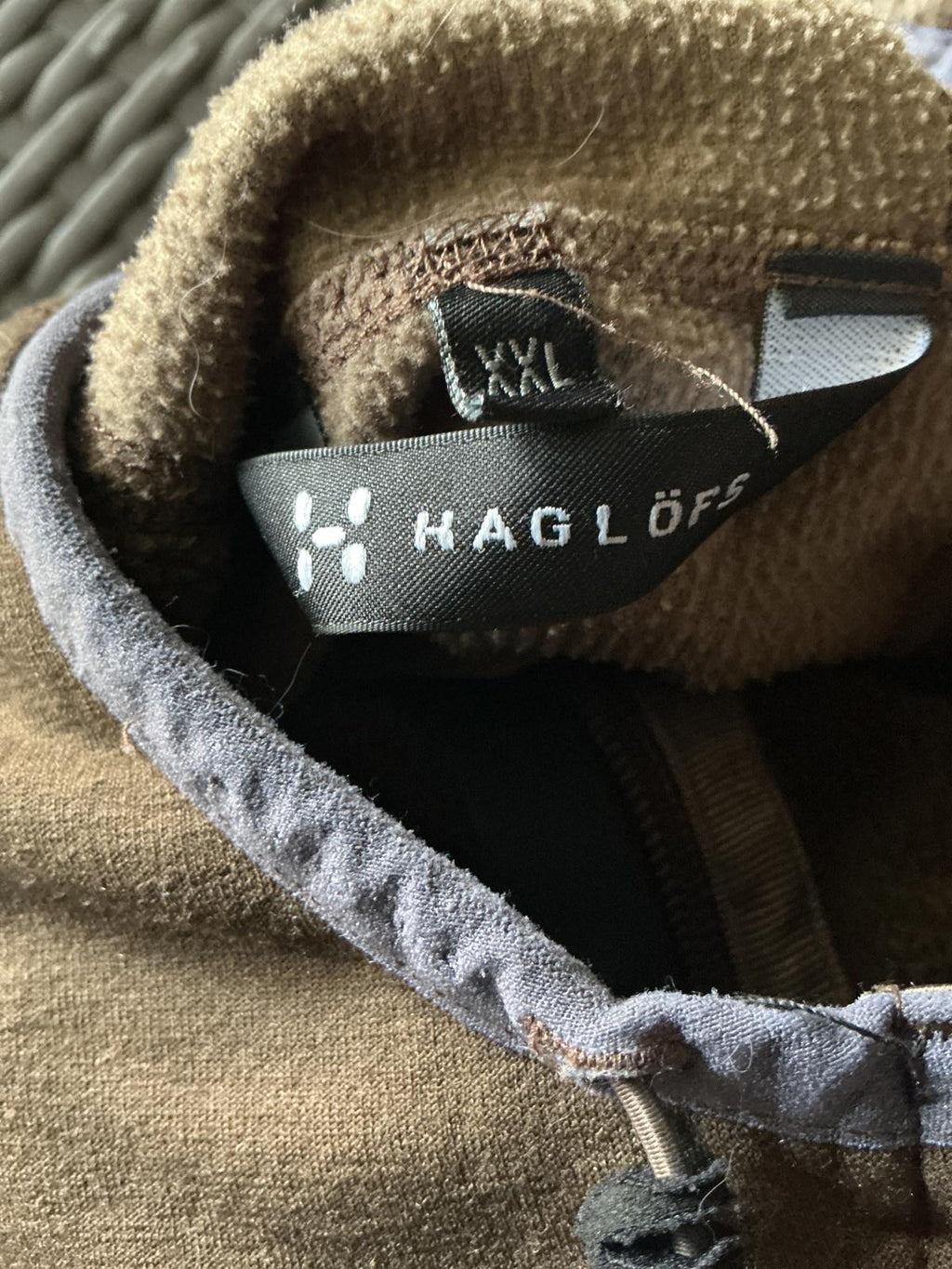 Haglöfs Size XXL Brown Hooded Fleece Jacket Outdoor Activewear