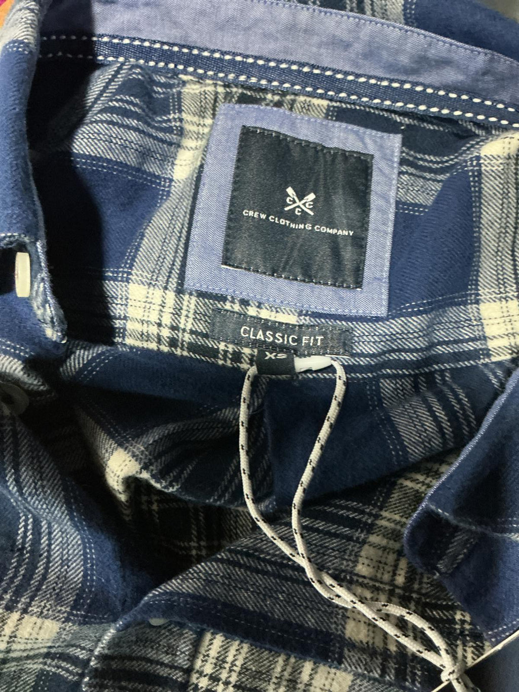 Crew Men's Blue and White Plaid Casual Shirt