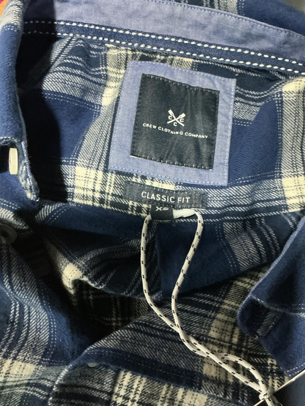 Crew Men's Blue and White Plaid Casual Shirt