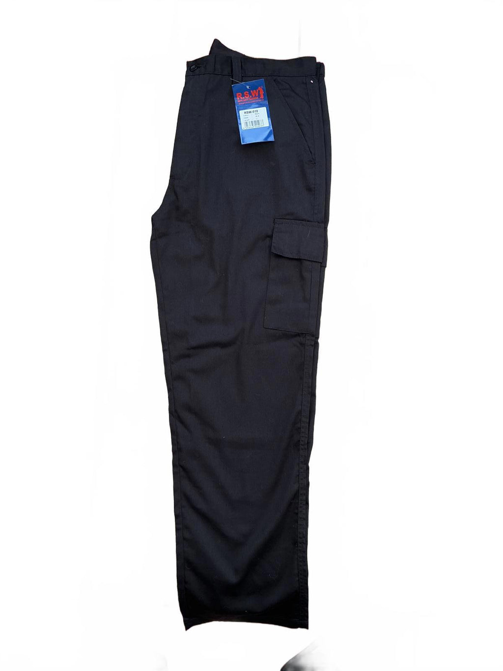 RSW Workwear Black Cargo Trousers Large 36/31