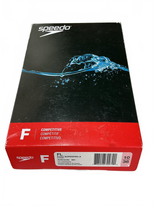 *NEW* Speedo Competitive Swimsuit Anthracite Size 10/36 Comfortable Fit