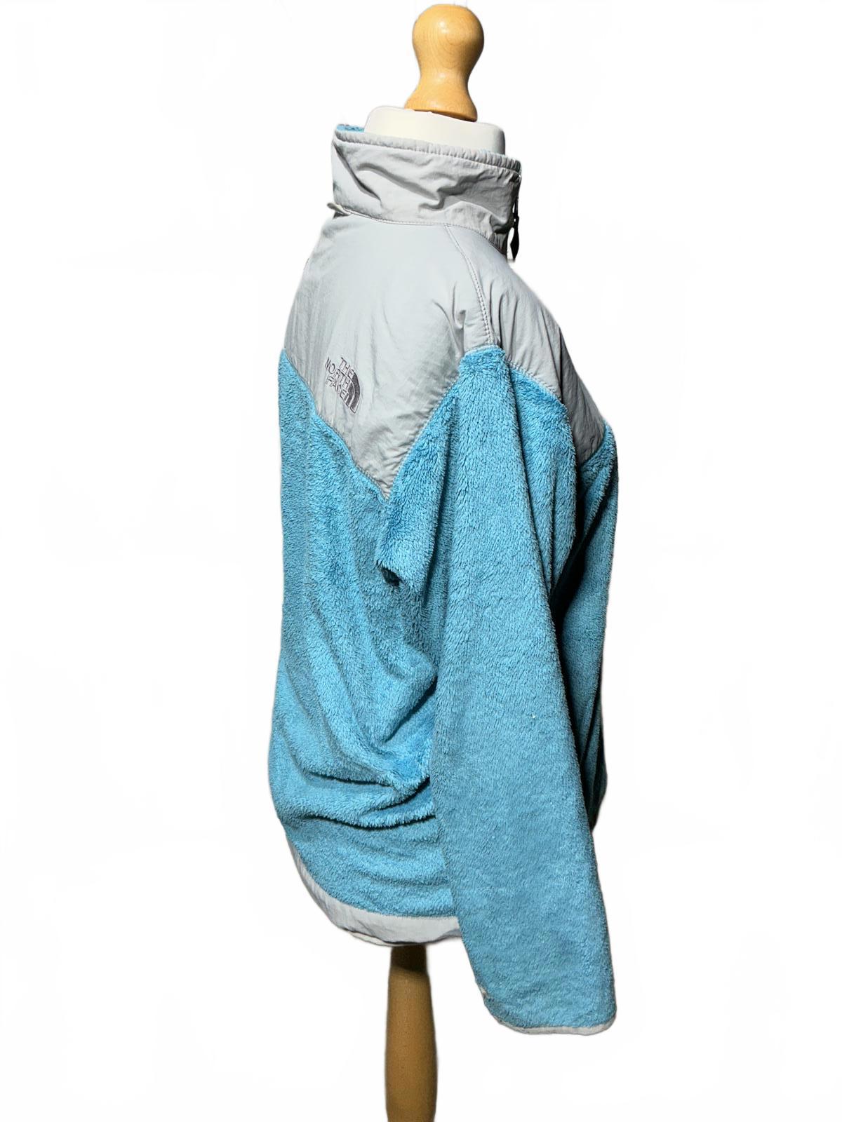The North Face Girls Fleece Jacket Light Blue and Grey