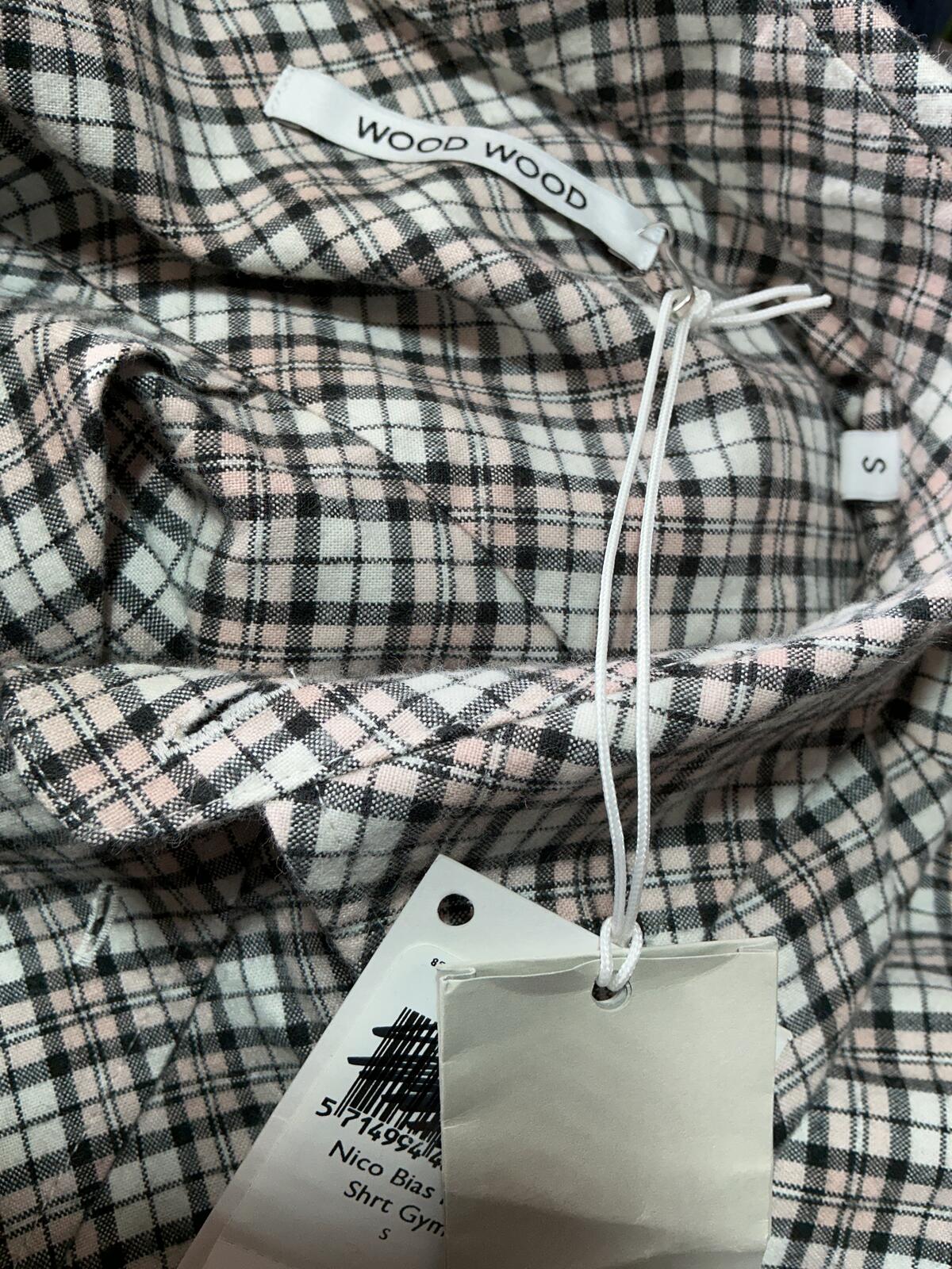 Men's Small Wood Wood Long Sleeve Checked Shirt Casual Comfortable Fit