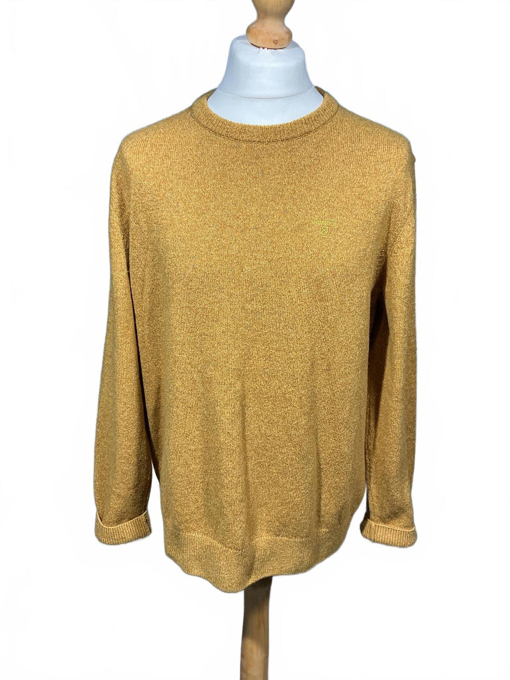 Men's Barbour Sweater Yellow Crew Neck