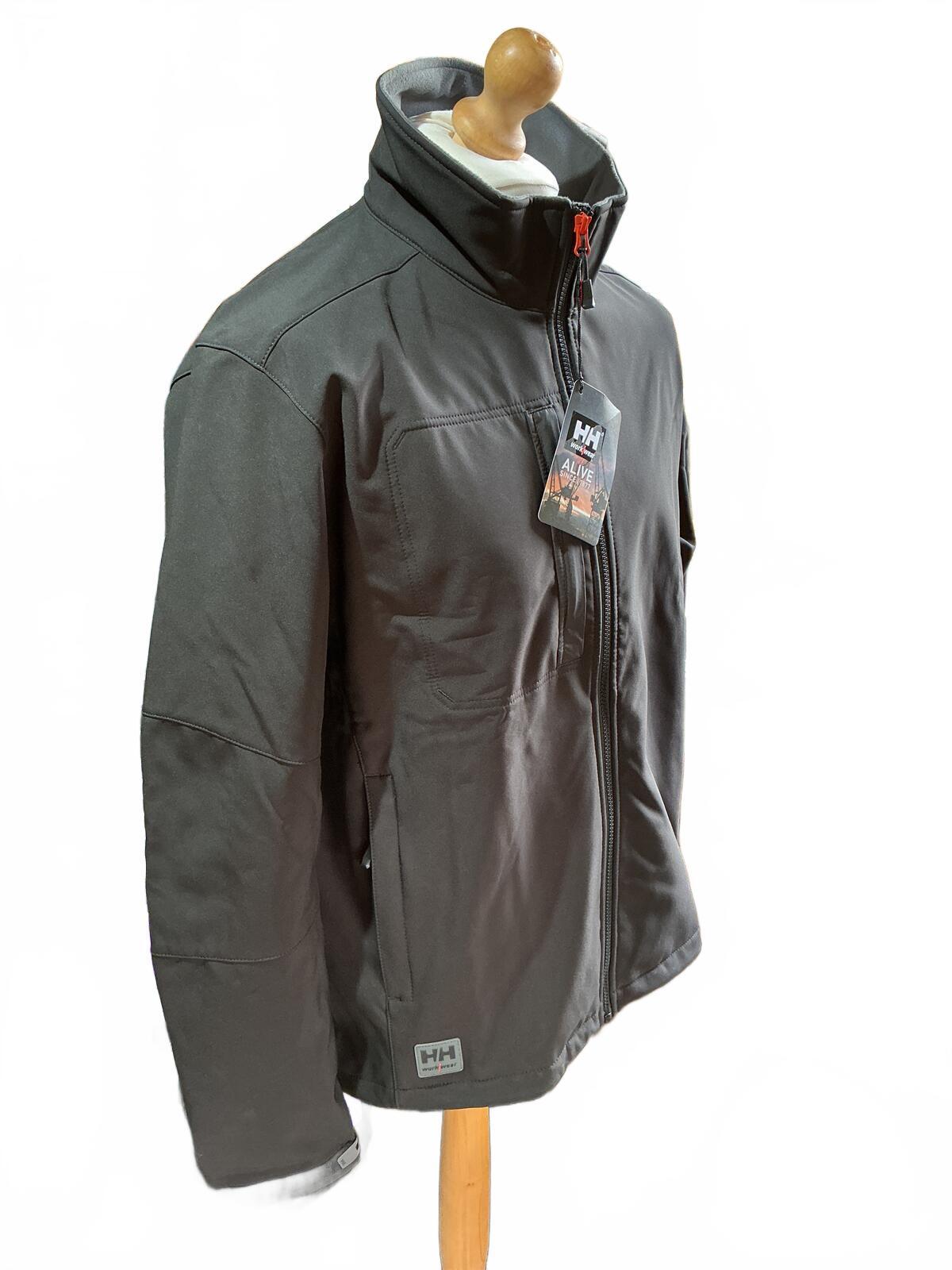 Helly Hansen Men's Black Softshell Jacket Size Regular XL Workwear Activewear