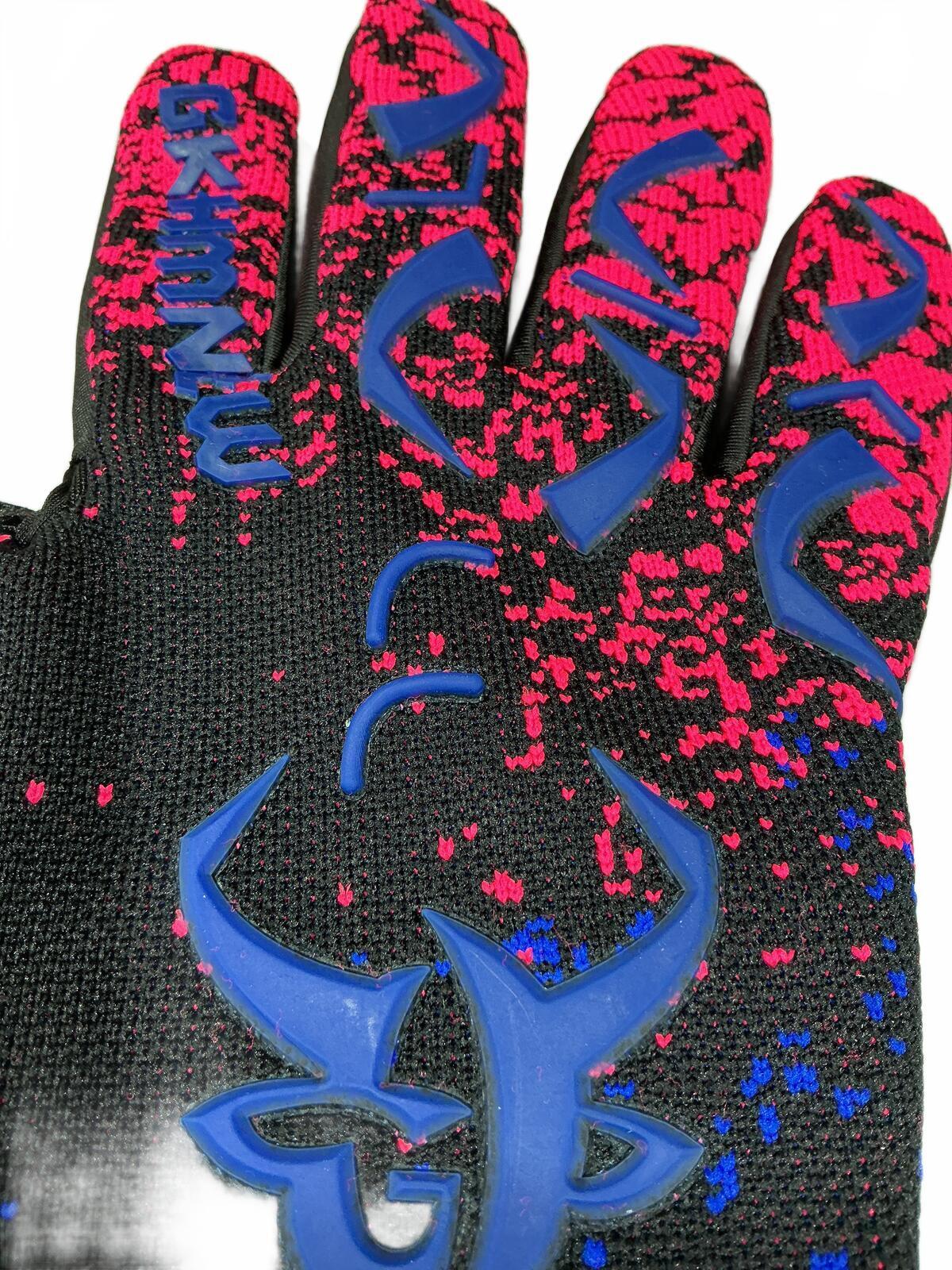 GKHMNEU Goalkeeper Gloves Size 9 Black Blue Pink Soccer Grip Gloves