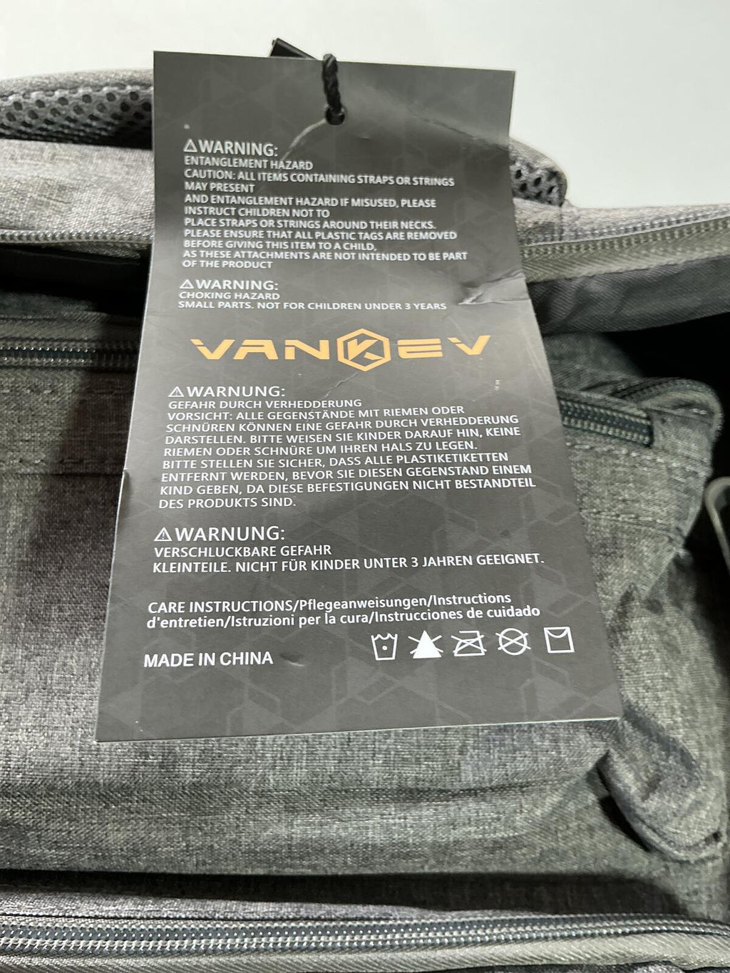 Vankev 40x30x20 Grey Multi-Pocket Travel Backpack Rucksack Carry-On Bag
