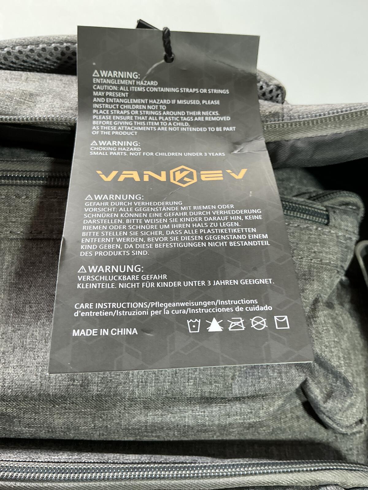 Vankev 40x30x20 Grey Multi-Pocket Travel Backpack Rucksack Carry-On Bag
