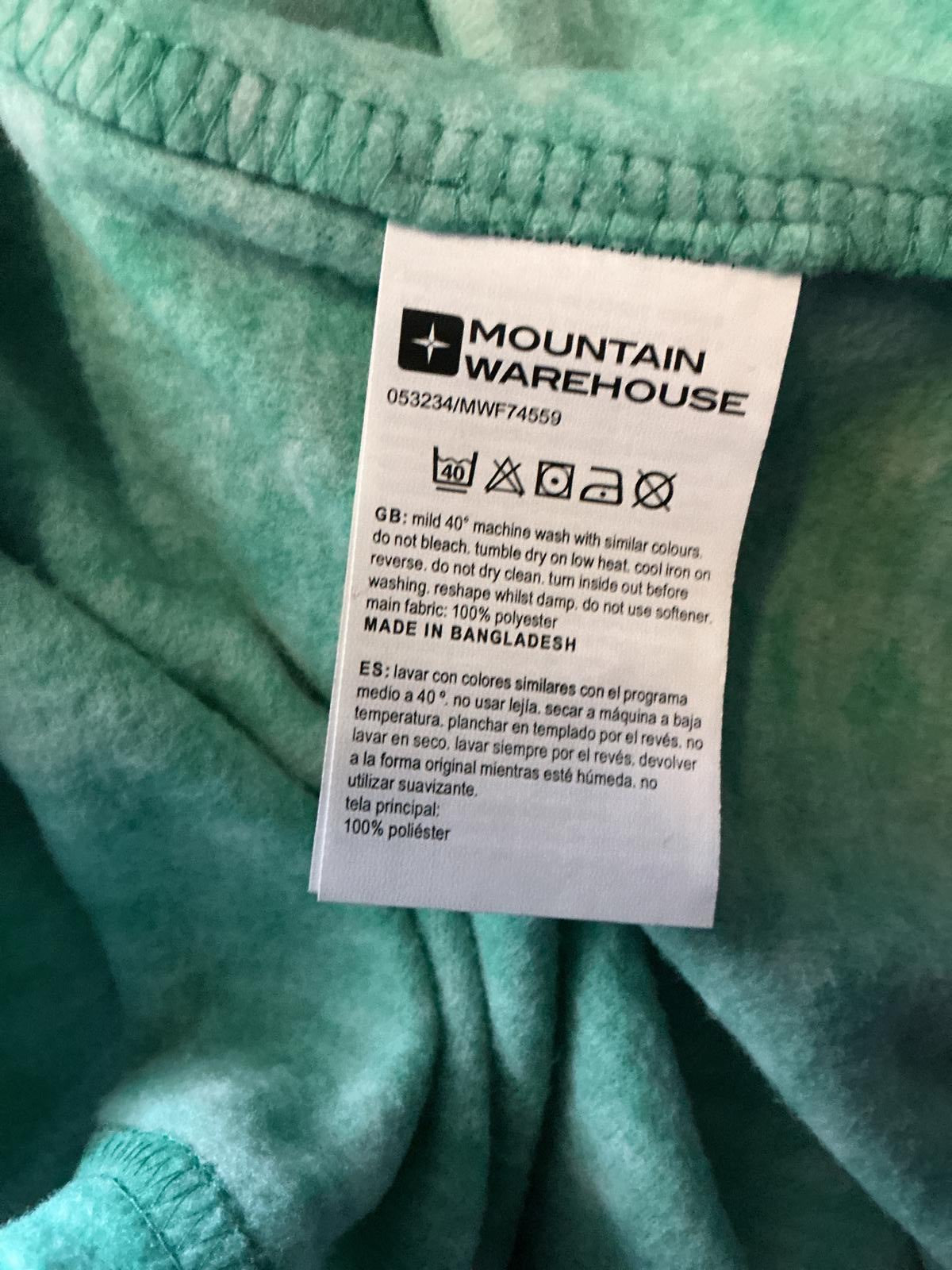 Mountain Warehouse Women's Size 22 Green Quarter Zip Pullover
