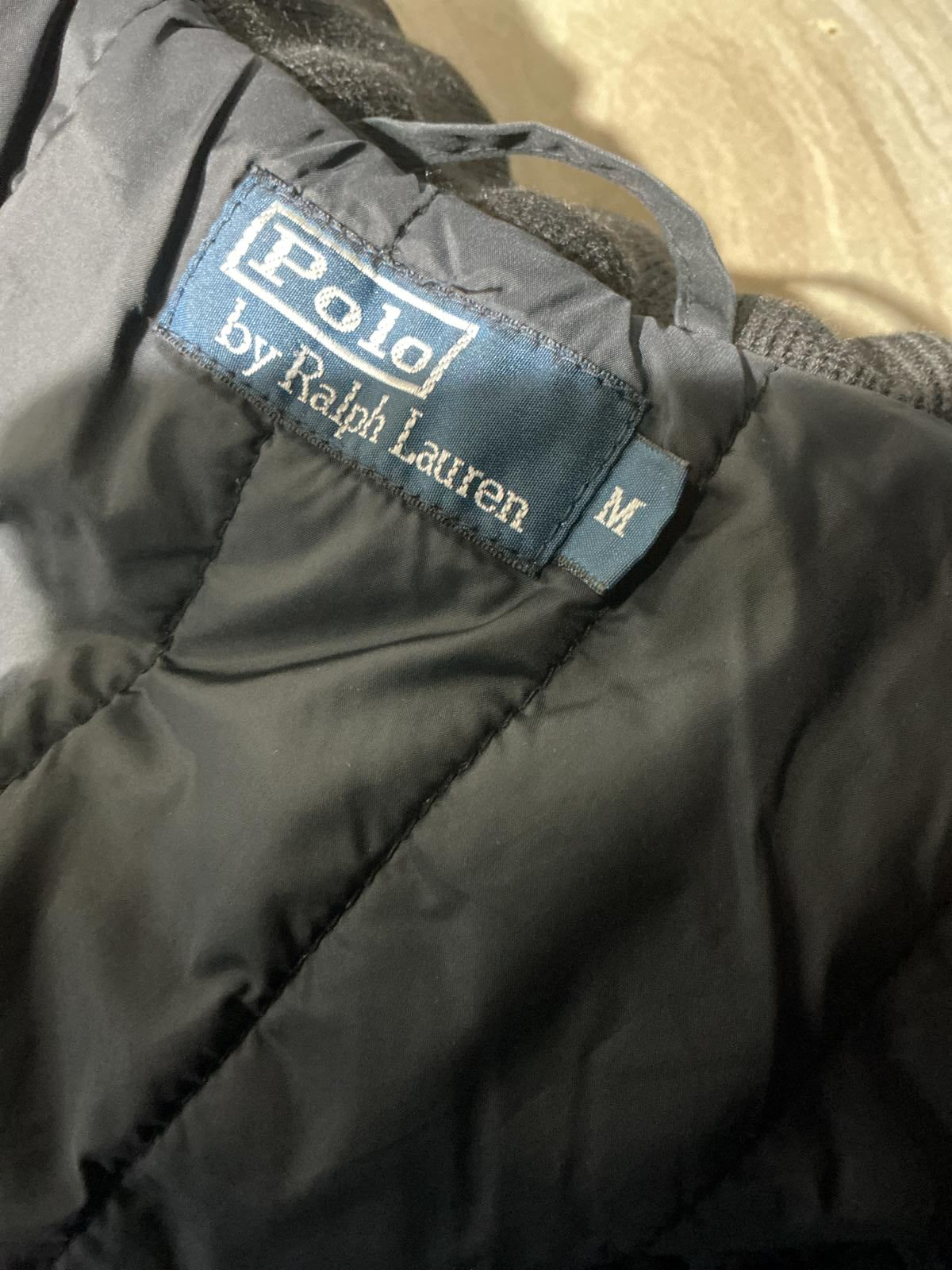 Black Men's Utility Ralph Lauren Jacket with Multiple Pockets and Hood