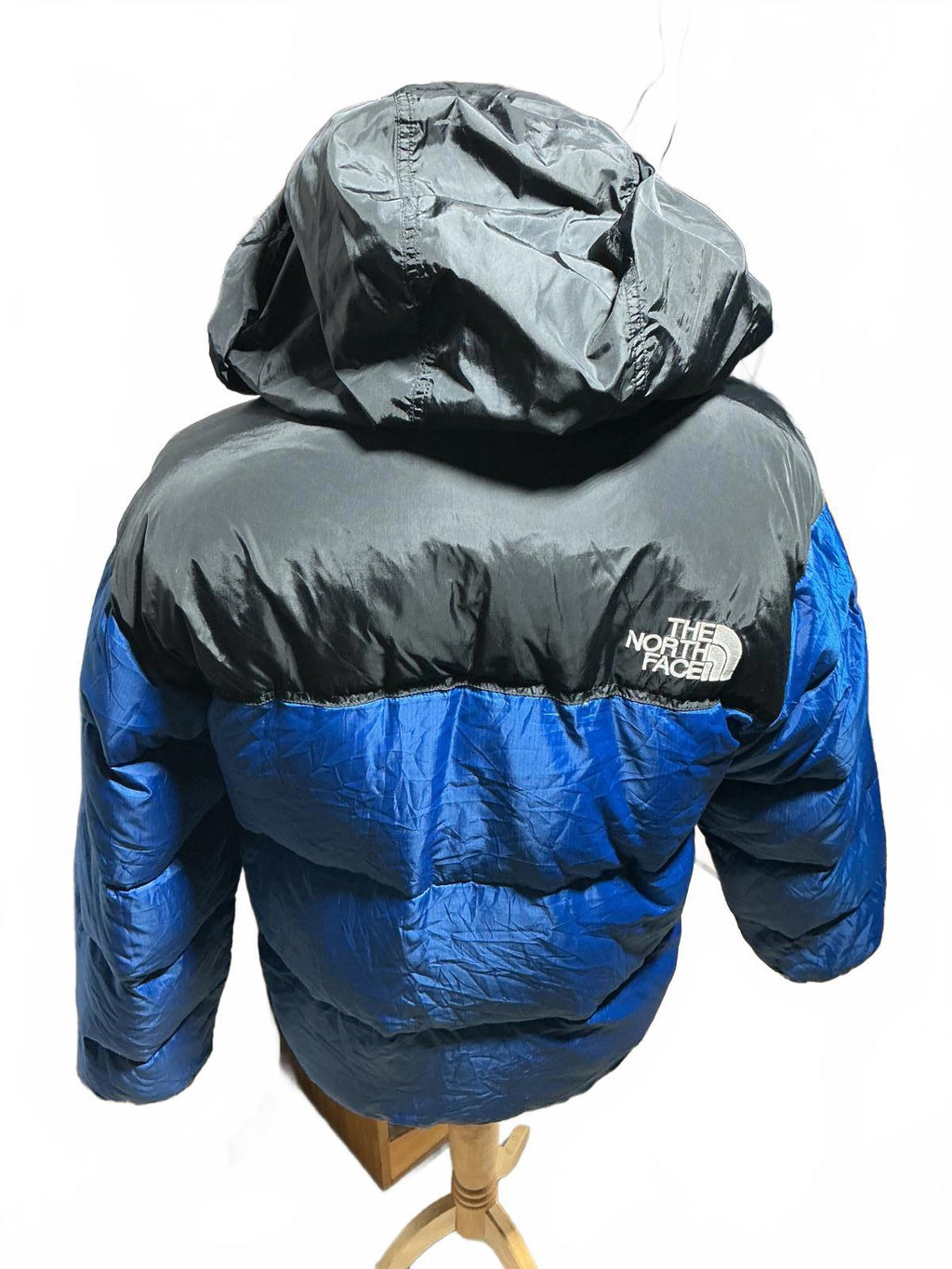 The North Face Men's Blue and Black Down Puffer Jacket