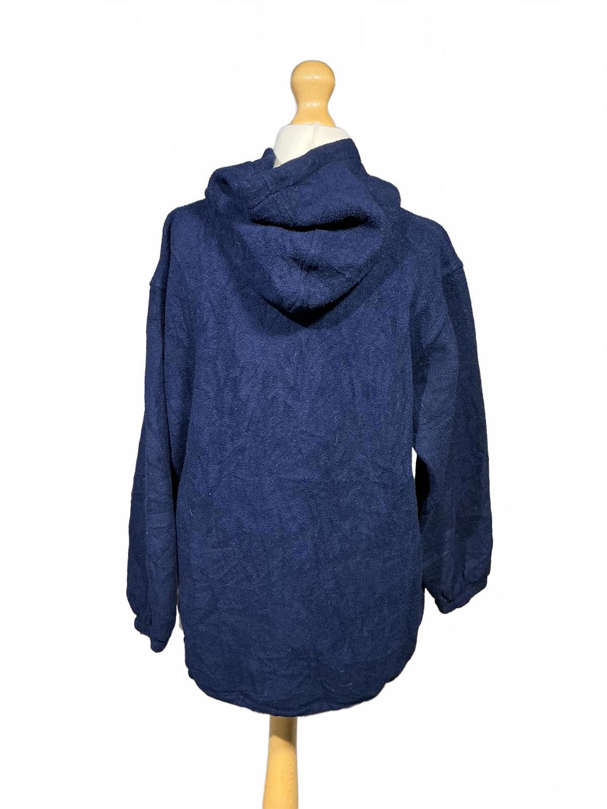 Navy Blue Fleece Women's Hoodie Sweatshirt