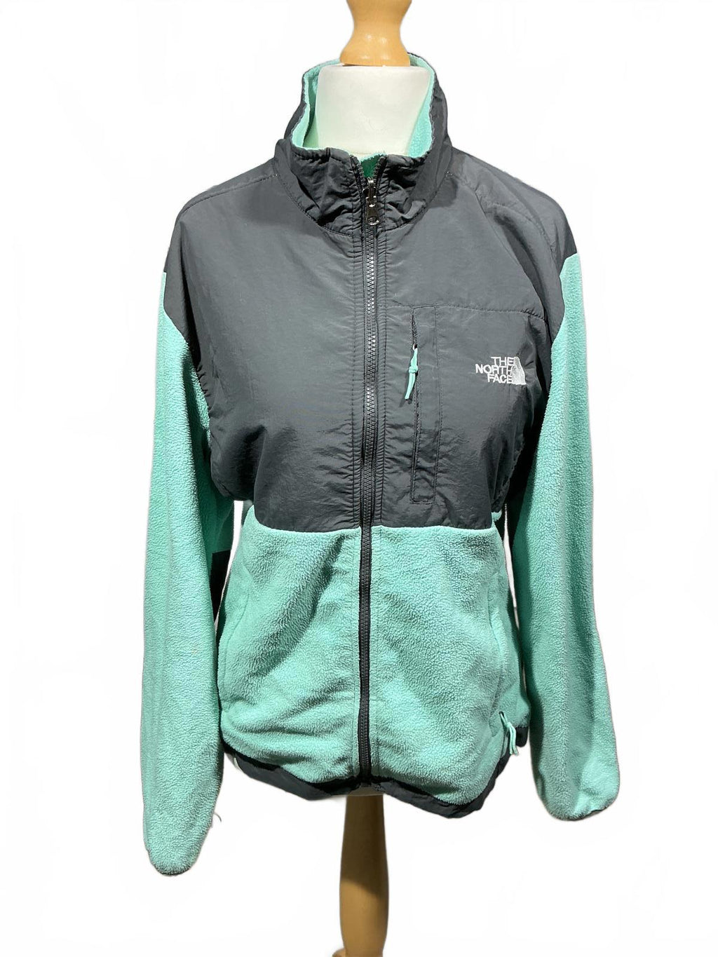 The North Face Women's Fleece Jacket in Mint and Grey