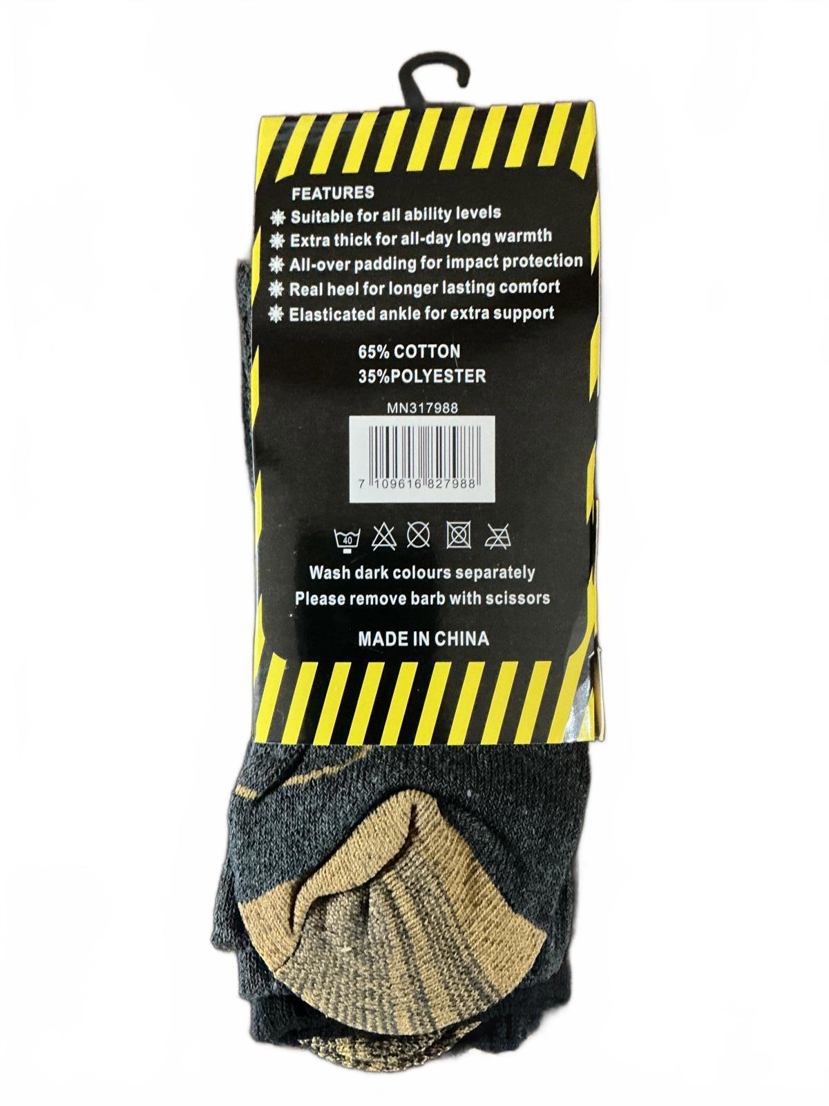 Men's Chunky Work Socks 3-Pack EU 39-45 UK 6-11