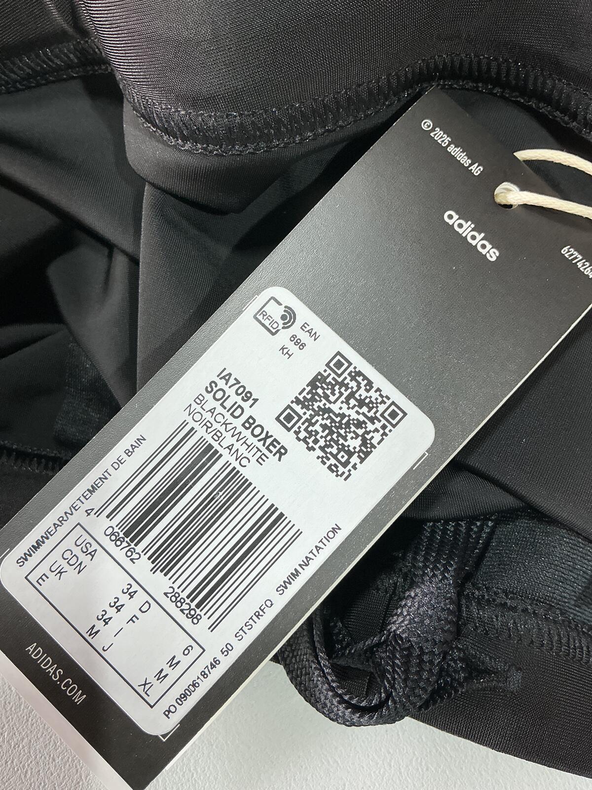 *NEW* Adidas Infinitex Solid Boxer Swim Shorts Black UK 34 Men's