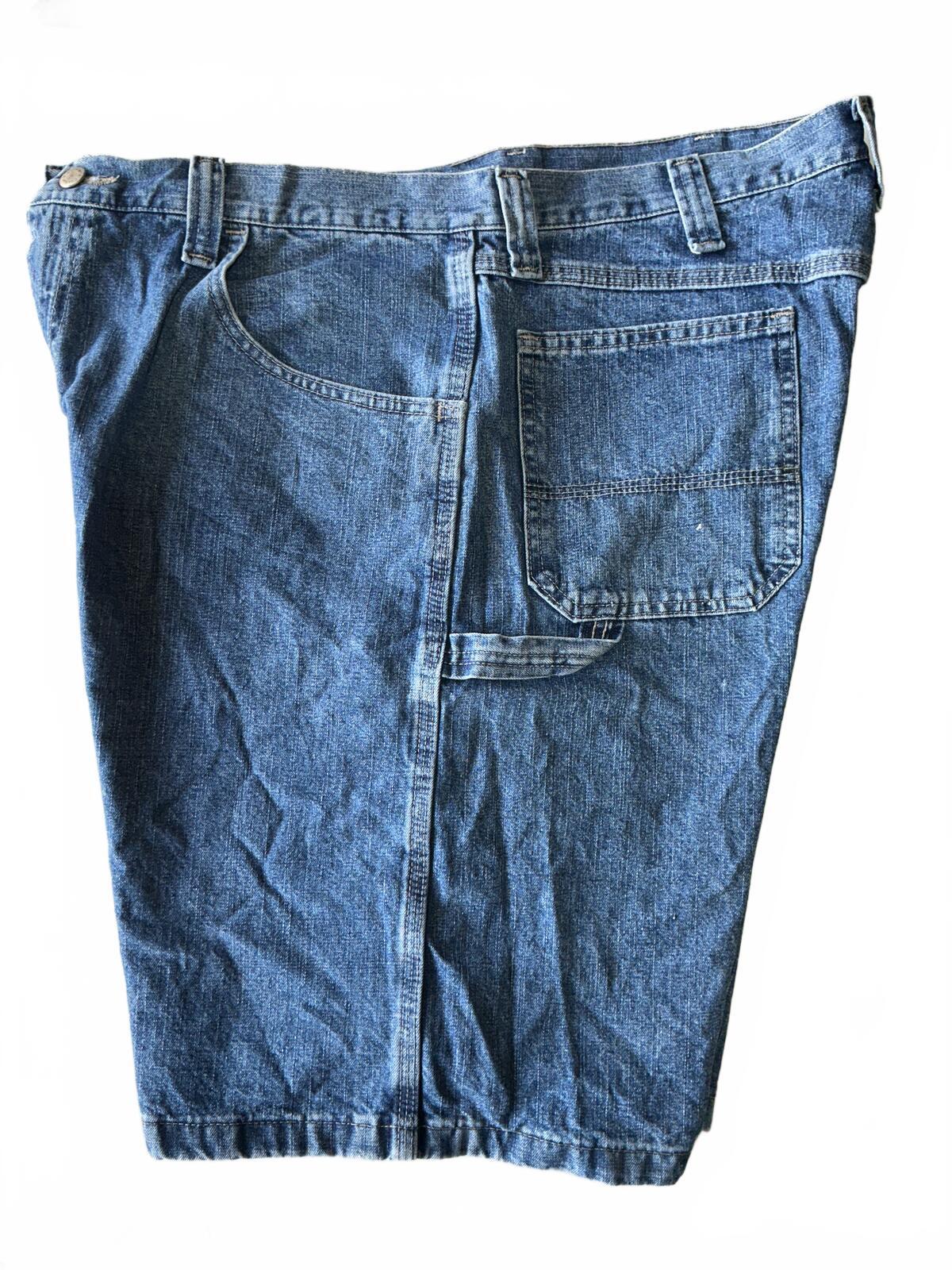 Wrangler Denim Shorts Size Waist 38in. Classic Blue Casual Summer Wear