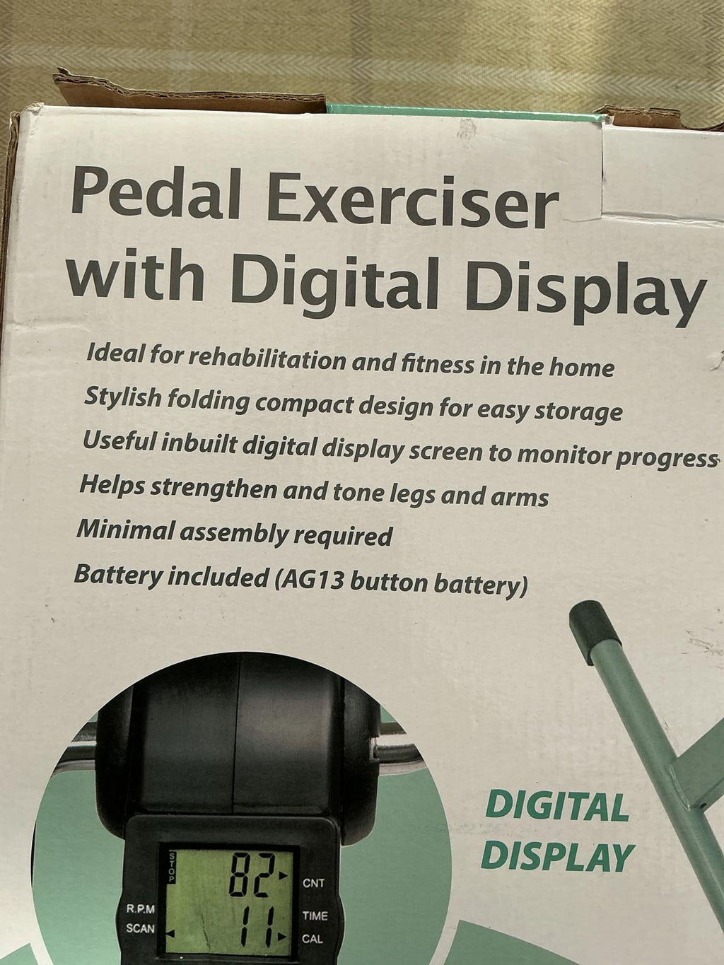 Aidapt Pedal Exerciser with Digital Display Compact Fitness Device