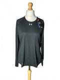*NEW* Under Armour XL Women's Long Sleeve Black Run Athletic Top with Open Back