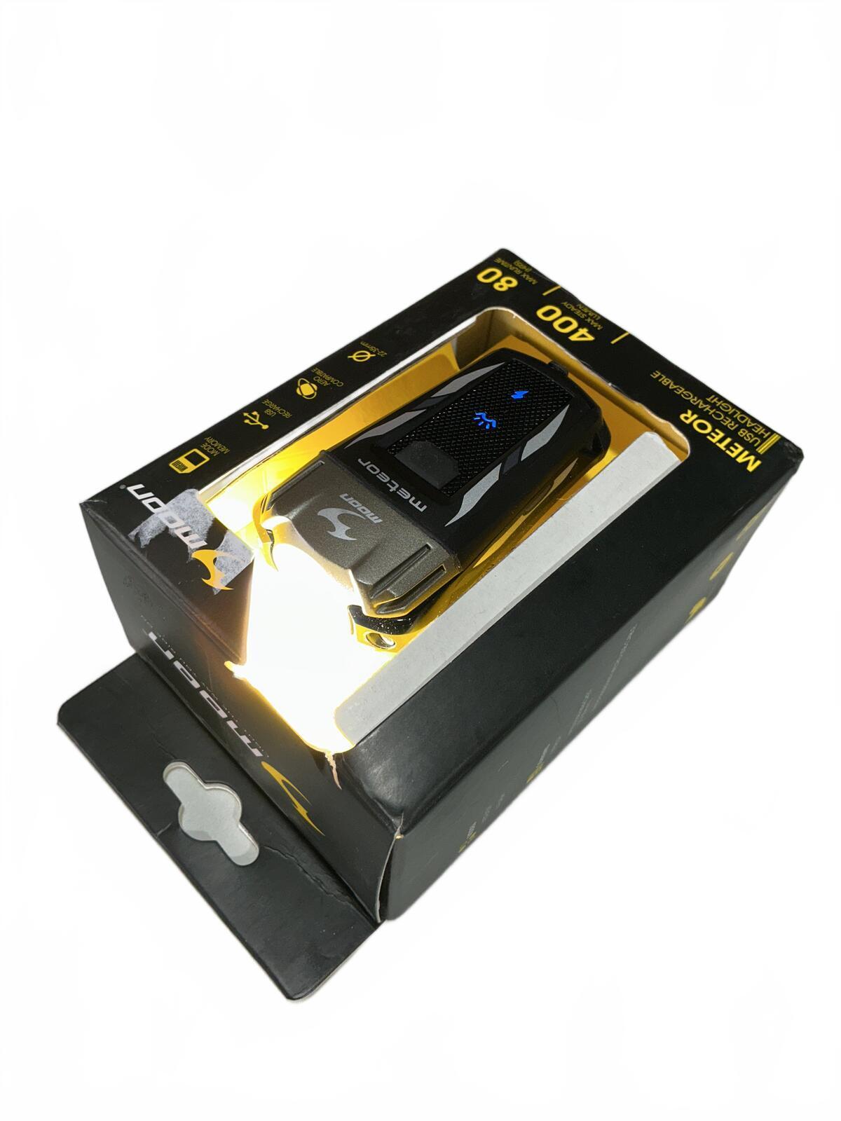 Moon Meteor USB Rechargeable Bike Headlight 400 Lumens 80m Boxed