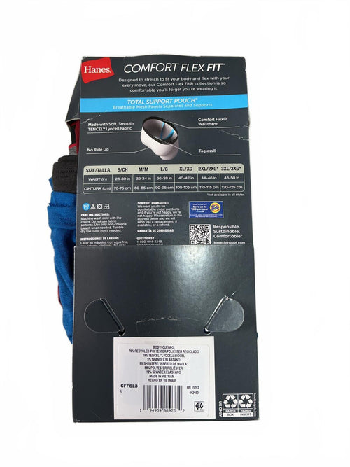 *NEW* 2*Hanes Comfort Flex Fit Boxer Briefs 3 Pack L Support Pouch