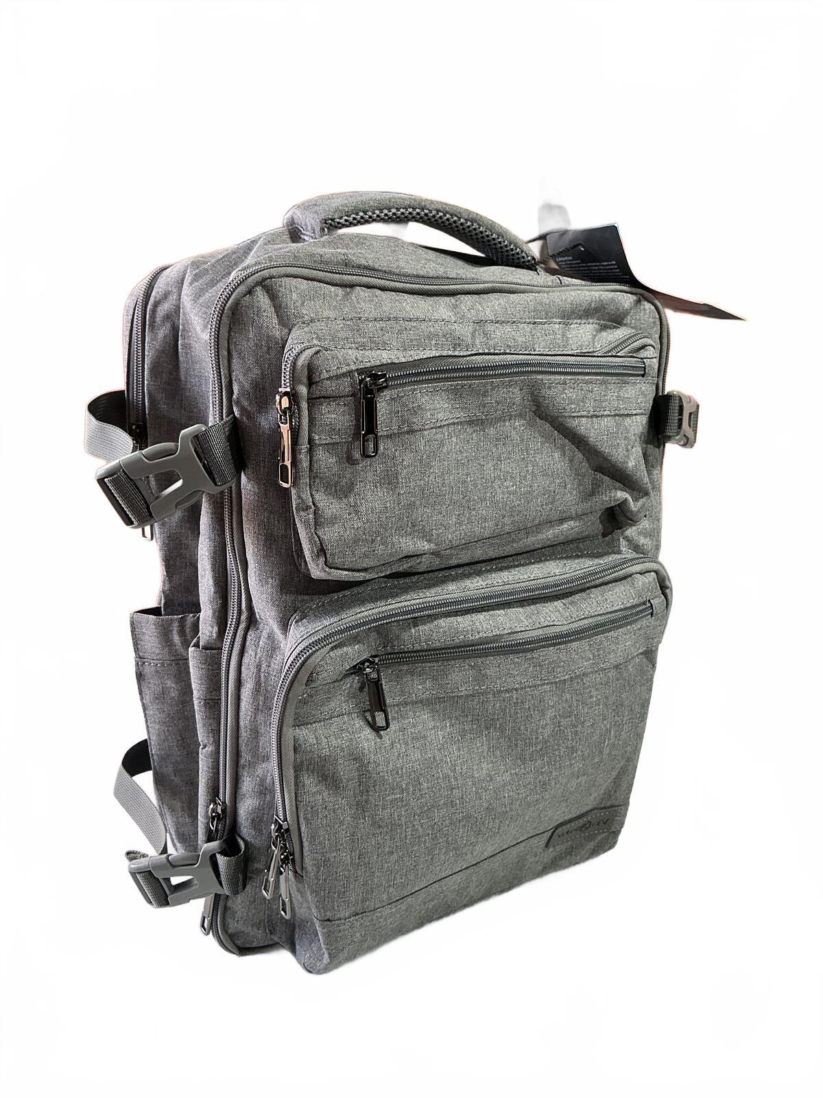 Vankev 40x30x20 Grey Multi-Pocket Travel Backpack Rucksack Carry-On Bag