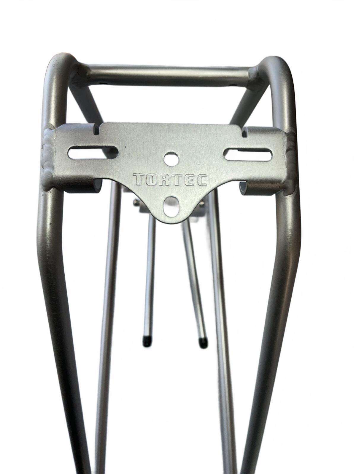 Tortes Silver Bicycle Rear Rack Carrier - Durable Lightweight Metal Max 25 kg