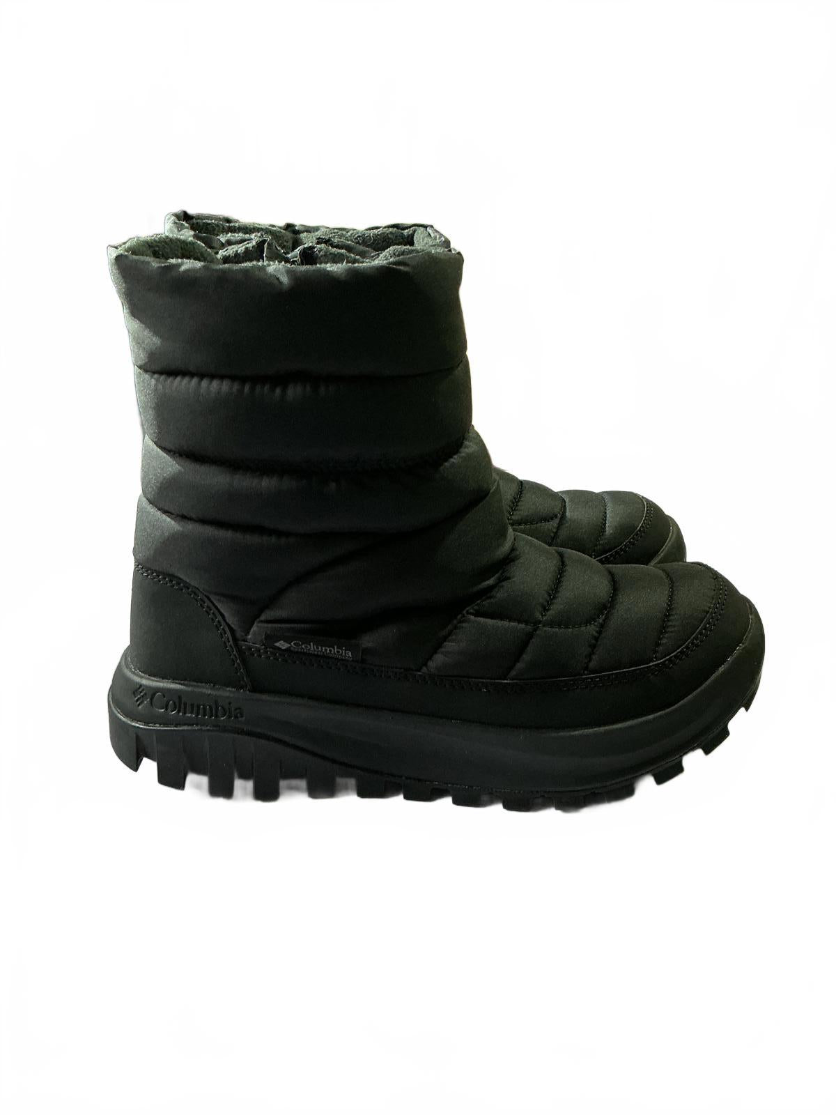 Columbia Waterproof Snow Trot Black Winter Boots Ski Size 4.5
