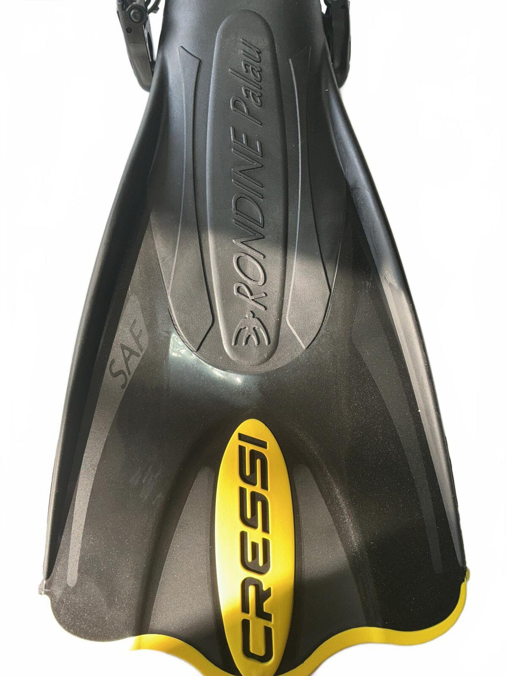 Cressi Rondine Palau Adjustable Swim Fins Flippers Size M-L Black Yellow Uk7-10