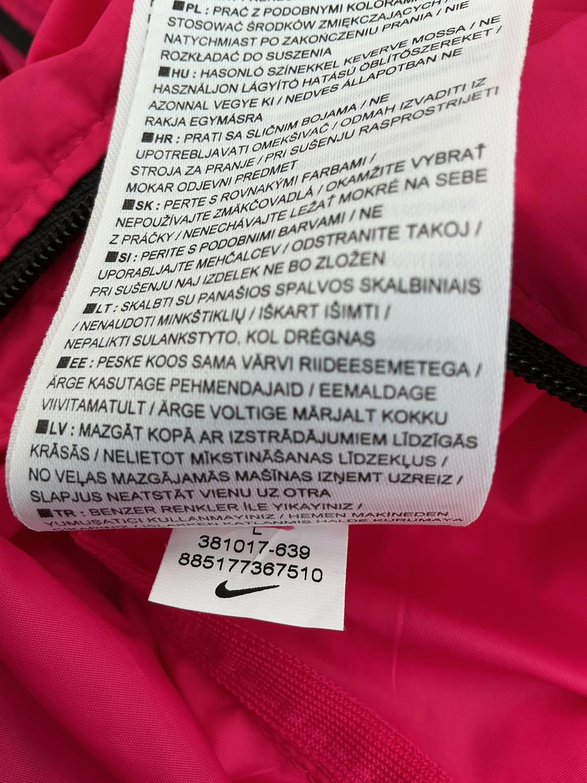Nike Women's Run Pink Sleeveless Vest Jacket Size Large