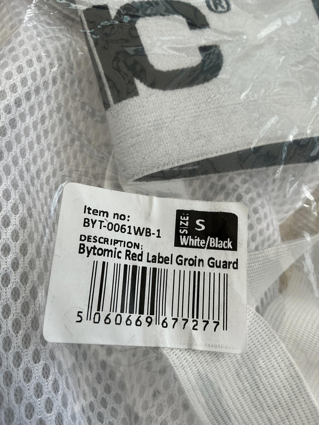 Bytomic White Mesh Groin Guard Jockstrap Size S