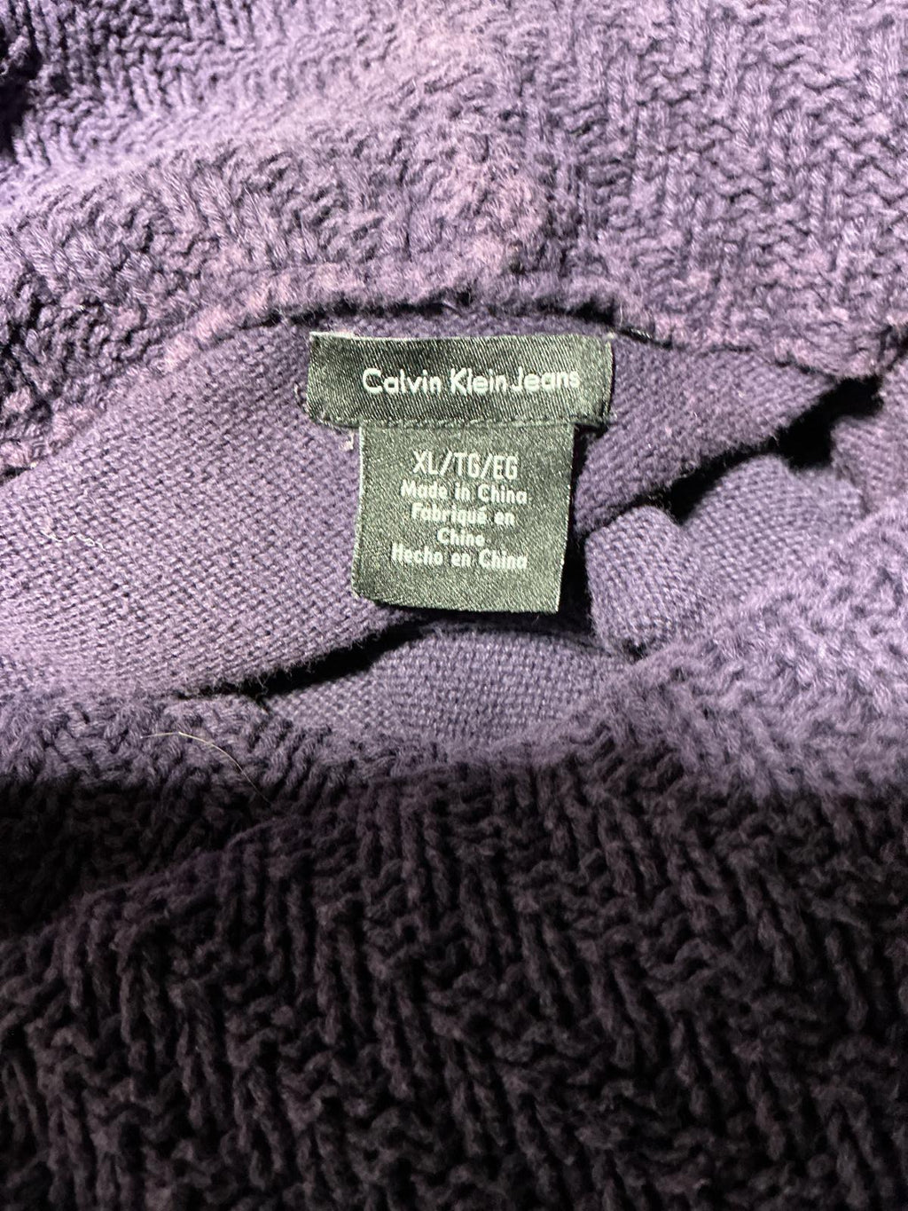Purple Calvin Klein Women's Cowl Neck Sweater
