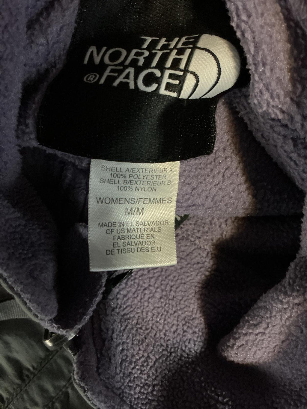 The North Face Women's Fleece Jacket in Grey and Lilac