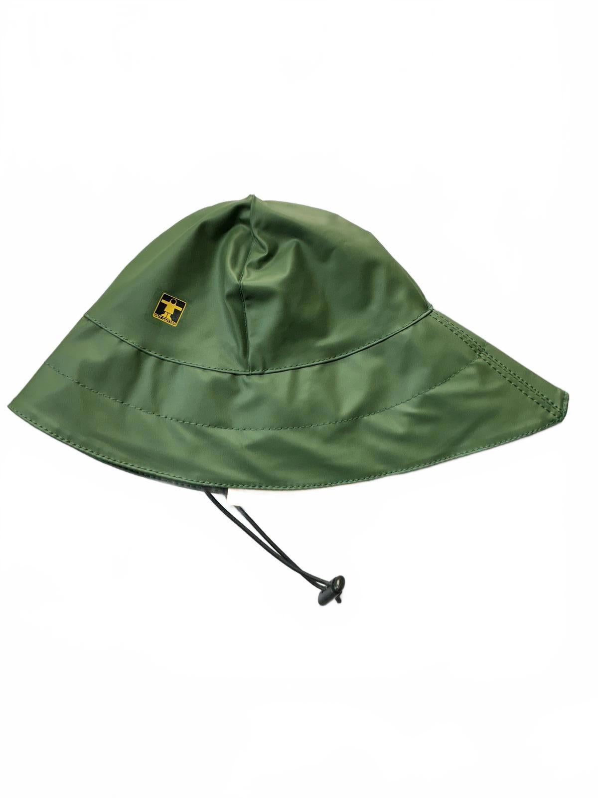 Guy Cotten Green Waterproof Bucket Hat with Chin Strap Size Large