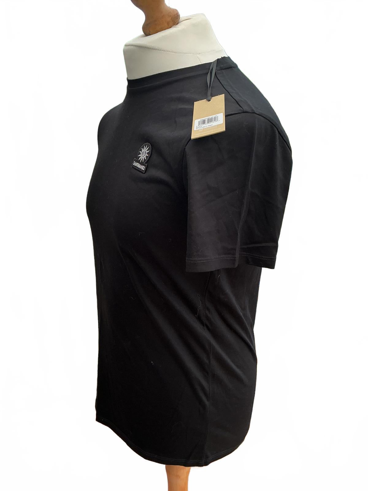 Sandbanks Badge Logo Black T-Shirt Small