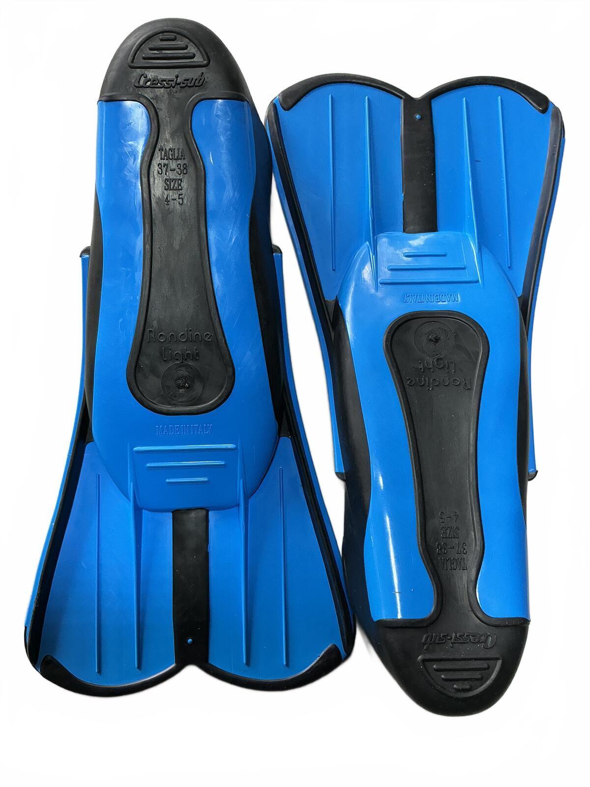 Cressi-Sub Rondine Light Swim Fins Size 37-38 / UK 4-5 Blue and Black
