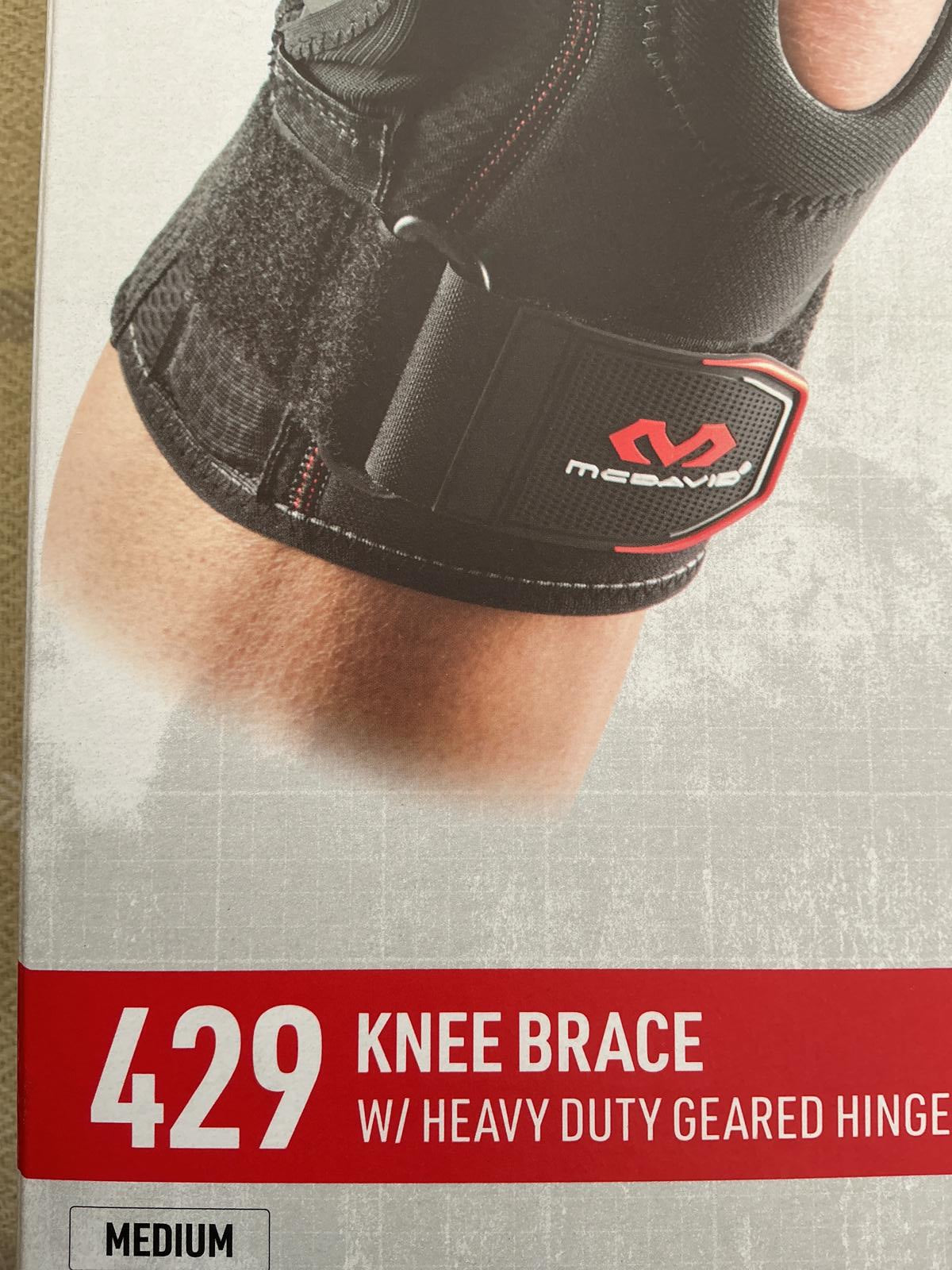 McDavid 429 Knee Brace with Heavy Duty Geared Hinges Medium Size Support