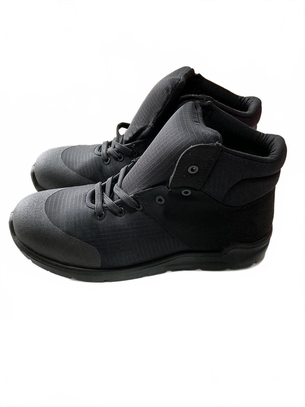 Fortress Black Steel Toe Work Boots Size UK 7 - Durable and Comfortable