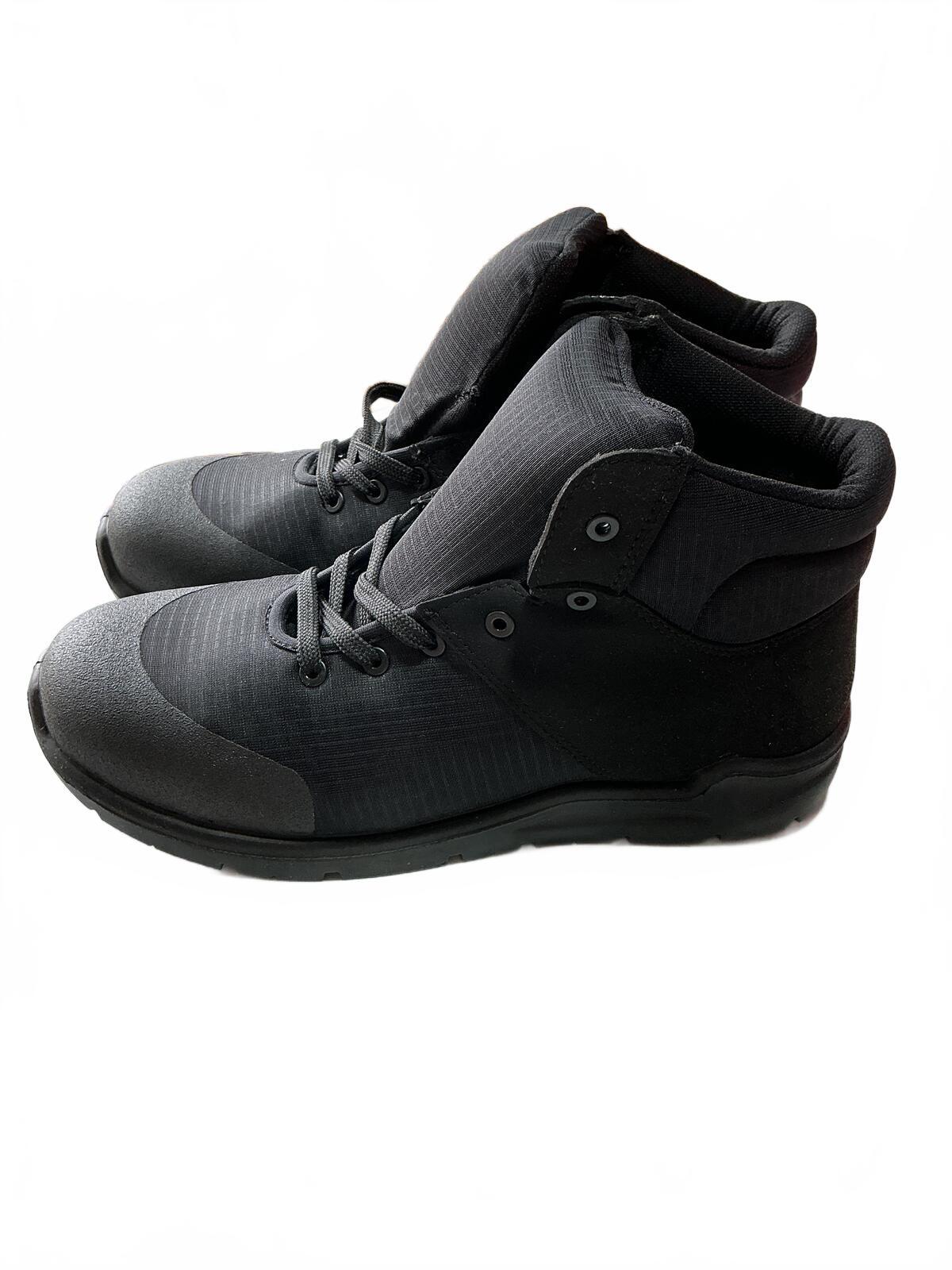Fortress Black Steel Toe Work Boots Size UK 7 - Durable and Comfortable