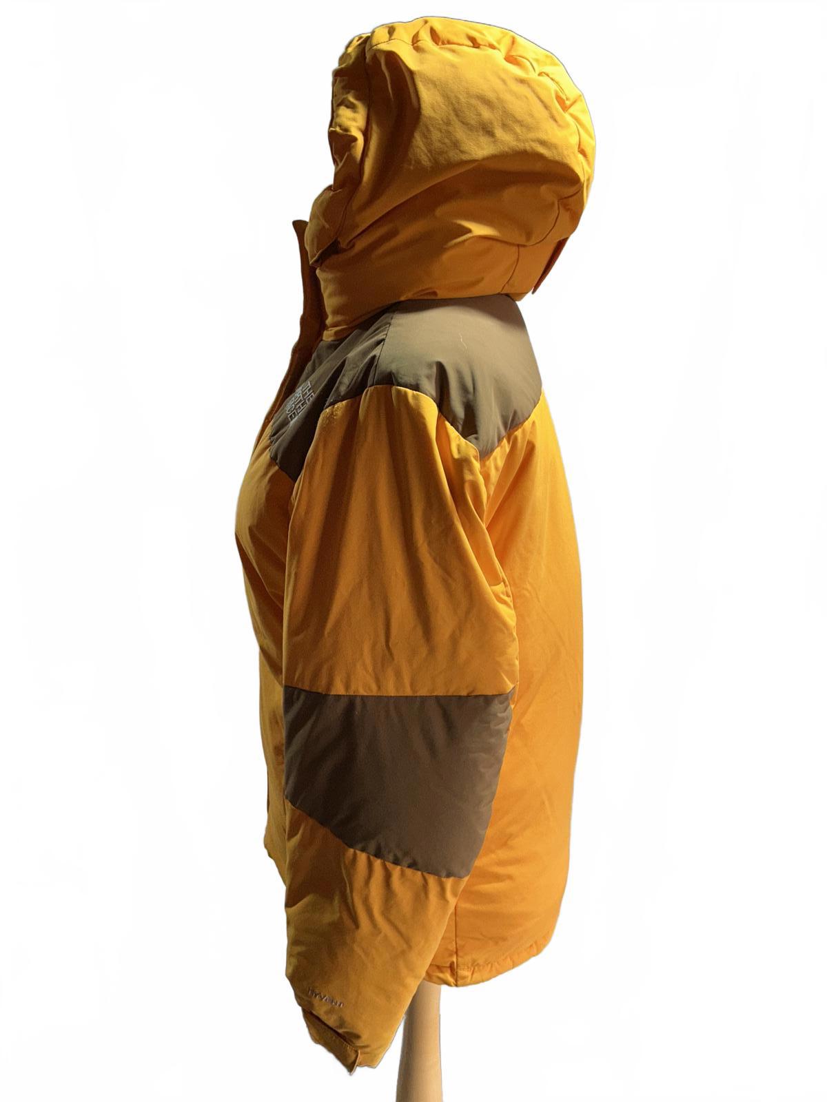 The North Face Ladies Yellow and Brown Puffer Jacket with Hood