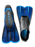 Cressi Agua Short Blue Snorkel Fins Size Uk 2.5-3.5 35/36 Swimming Fins