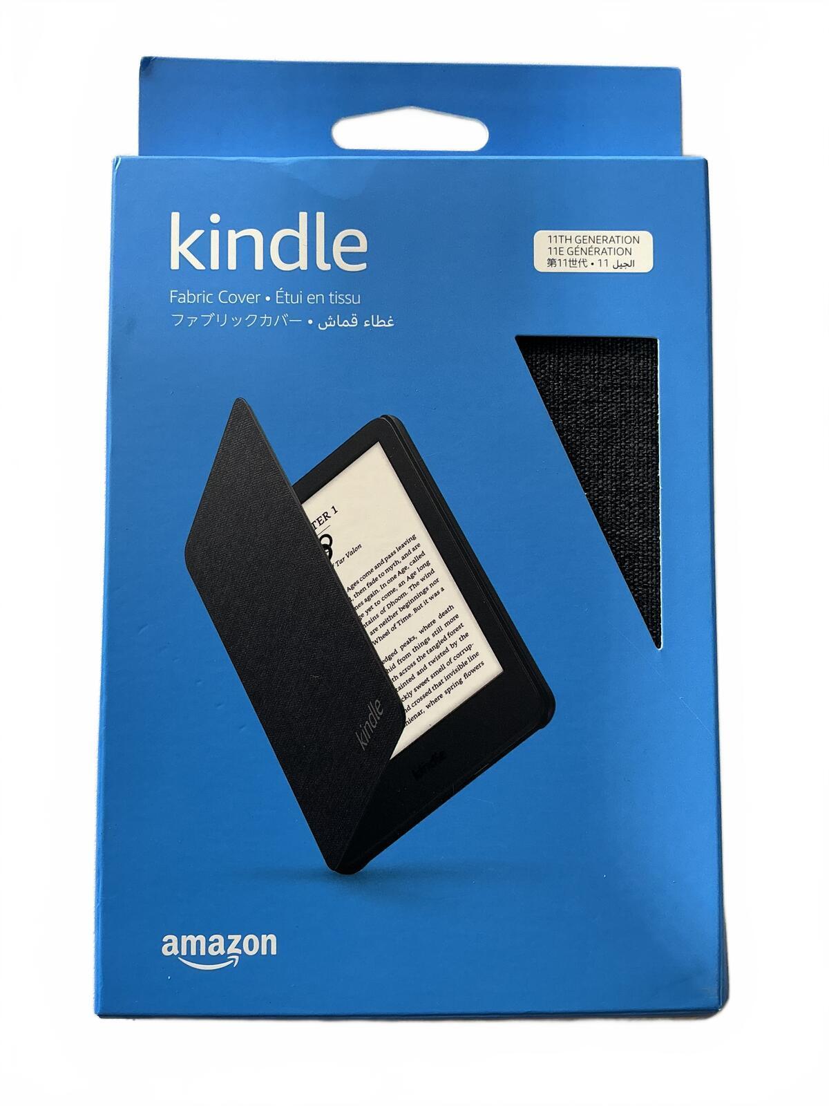 Kindle 11th Generation Fabric Cover Case Black Lightweight Protective Sleeve