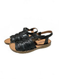 Josef Seibel Black Leather Sandals UK 5 / EU 38 - Adjustable Strap