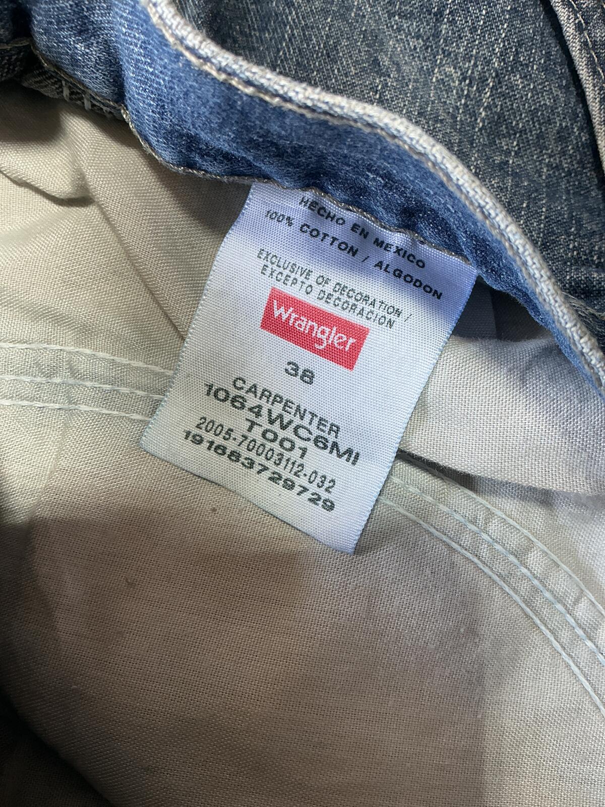 Wrangler Denim Shorts Size Waist 38 in. Classic Blue Workwear Style