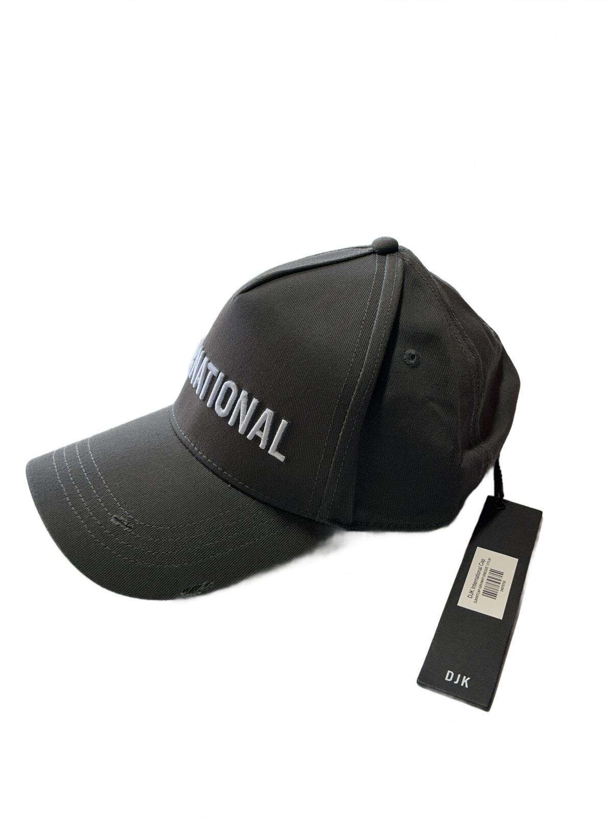 DJK International Grey Baseball Cap Adjustable Size Casual Hat