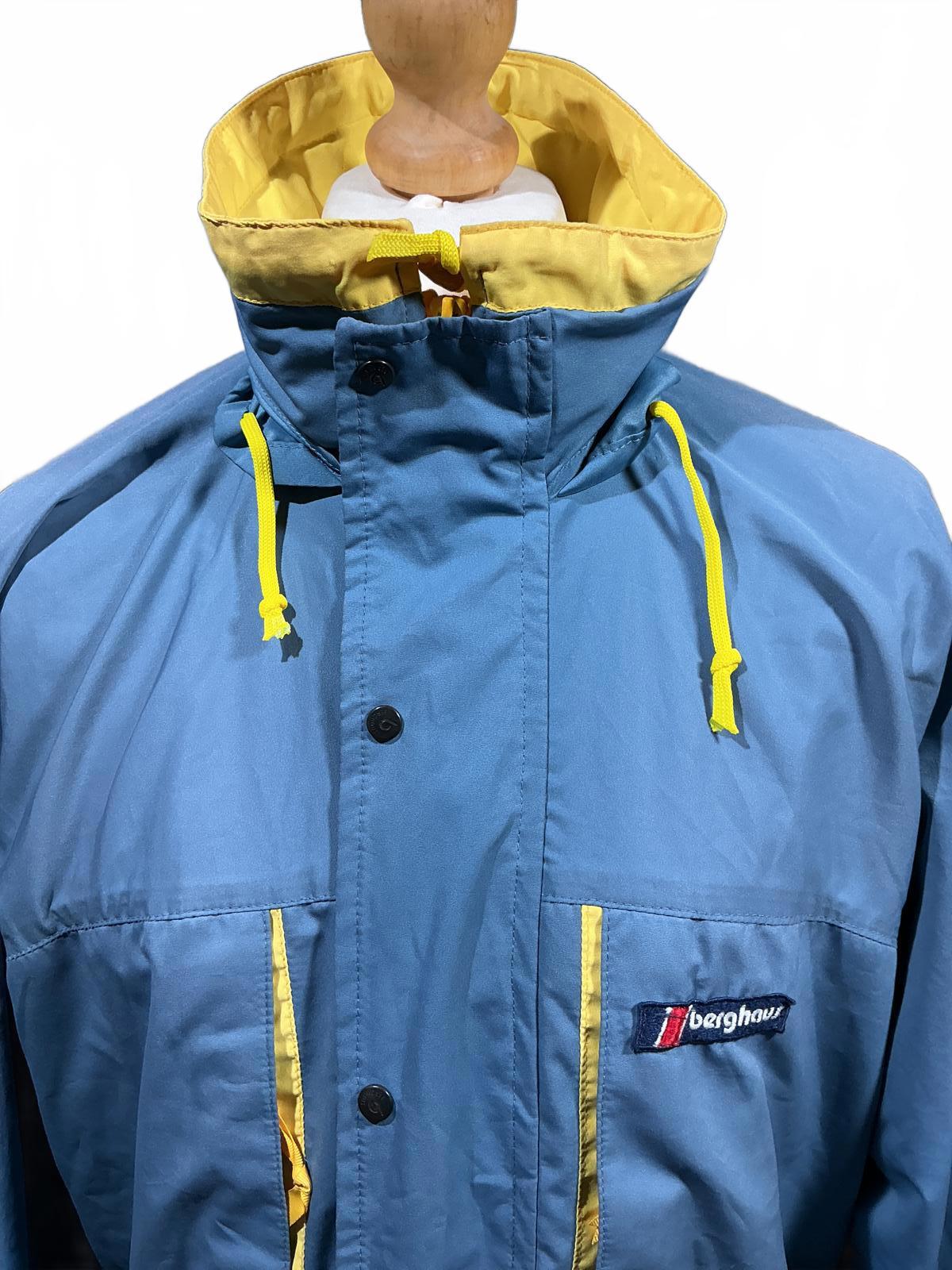 Berghaus Vintage Blue and Yellow Hooded Gemini Jacket Size XLarge