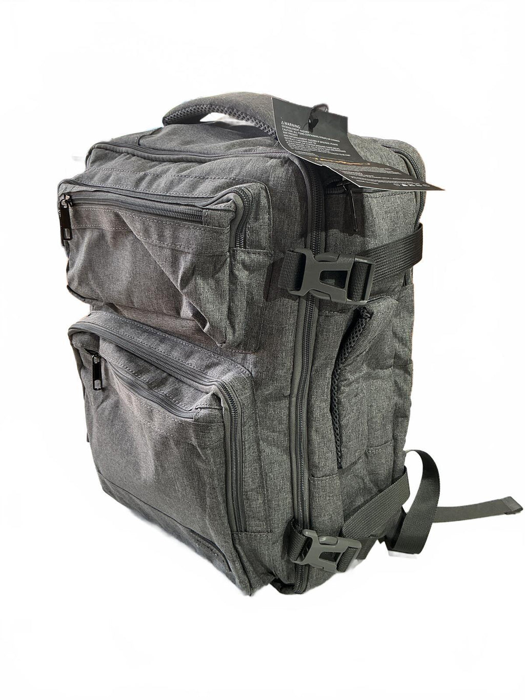Vankev 40x30x20 Grey Multi-Pocket Travel Backpack Rucksack Carry-On Bag