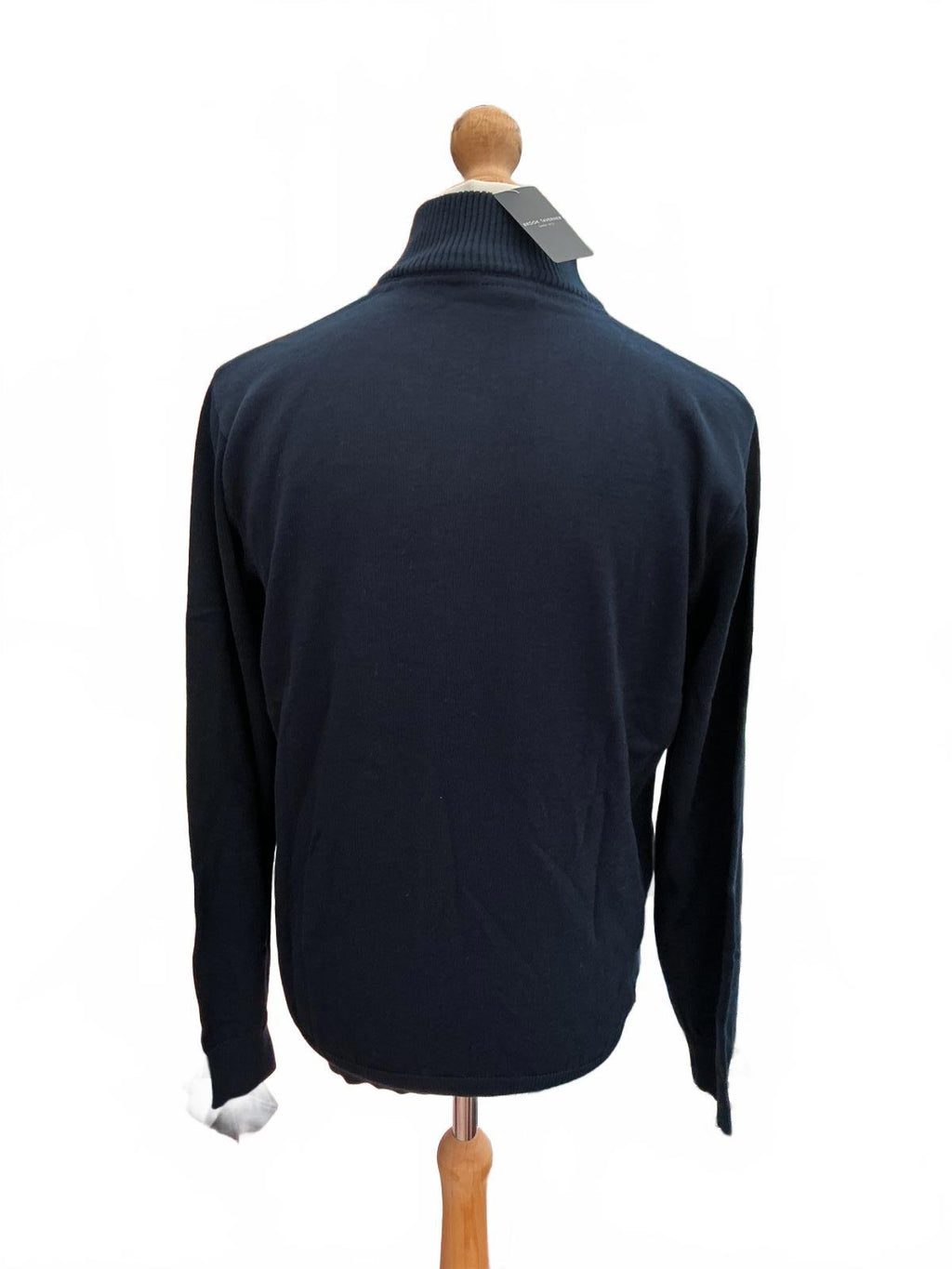 Men's Navy Blue Quarter Zip Sweater Size Regular M