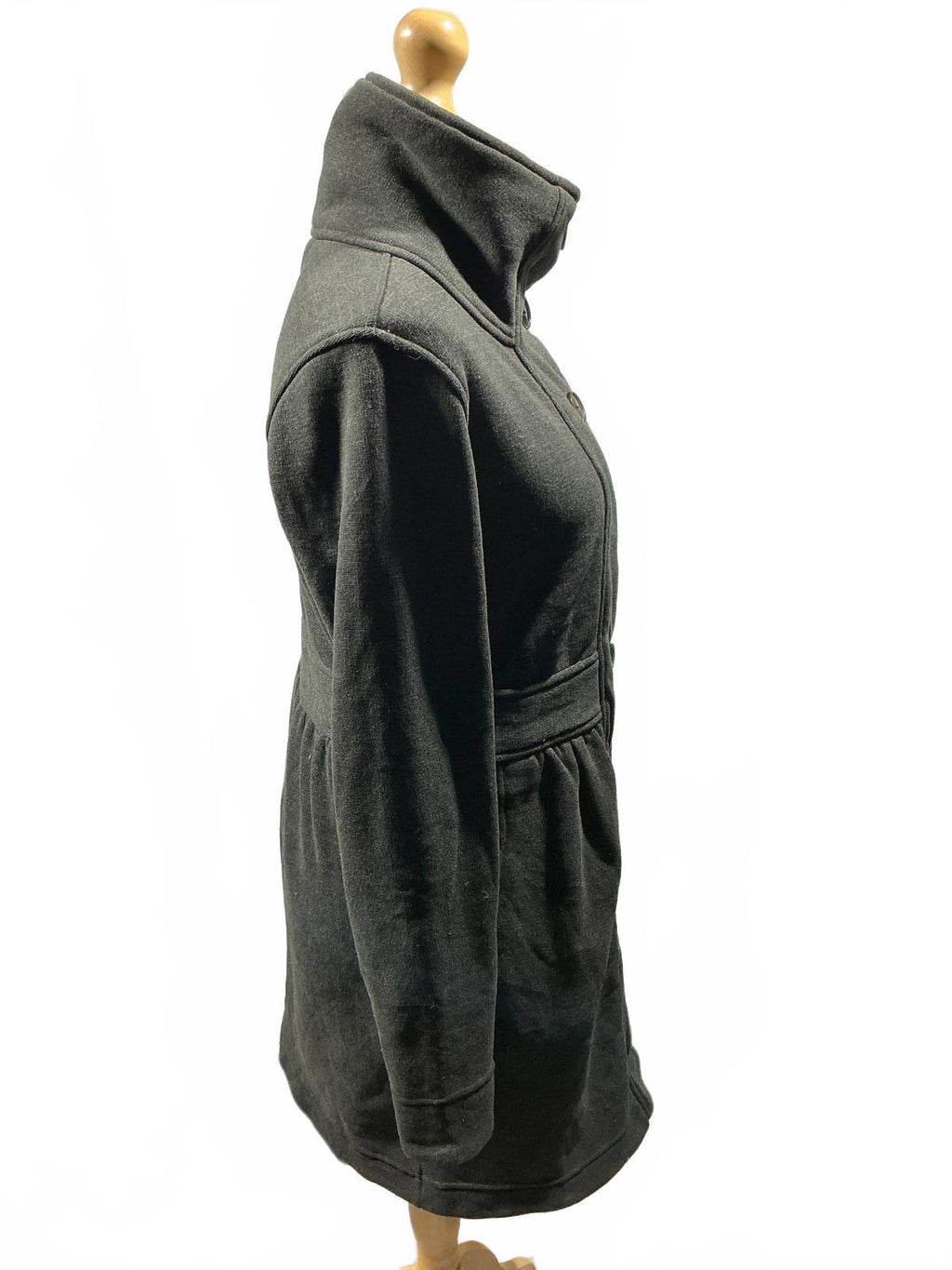 Patagonia Women's Fleece Lined Cowl Neck Jacket Large Khaki Brown