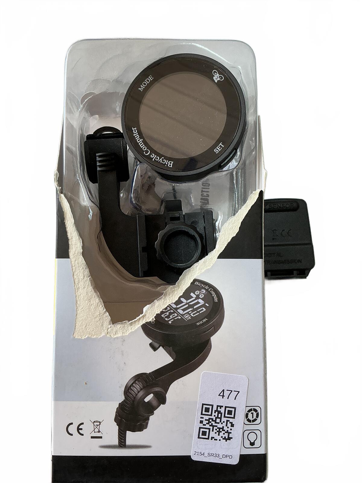 Bike Computer Speedometer Odometer Trip Timer Digital Clock Black